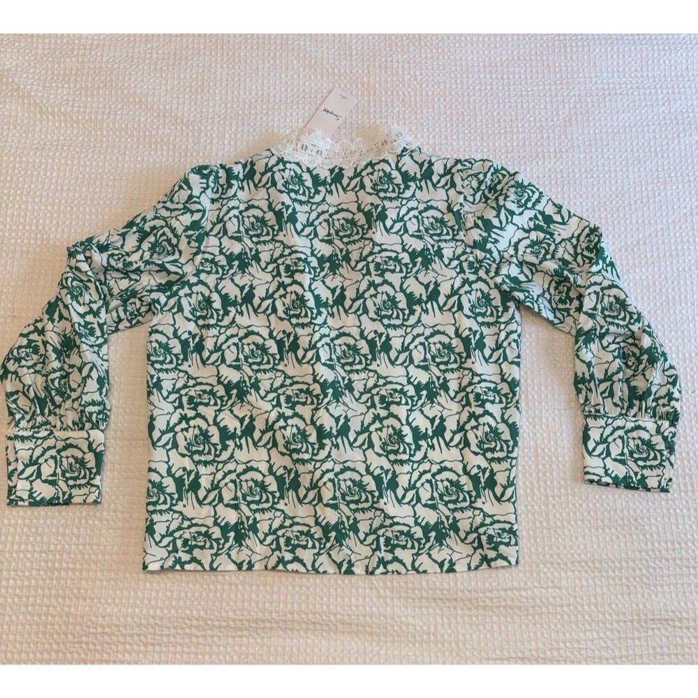 NWT Simplee 2Pc Floral Lace Shorts Set Women’s M Green White Cottagecore Outfit - Picture 5 of 15